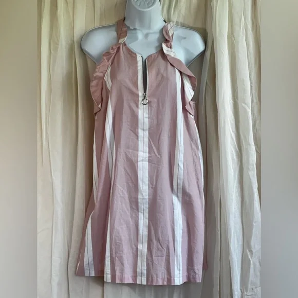 Rampage | Dusty Rose Halter Striped Dress NWT - Picture 4 of 4